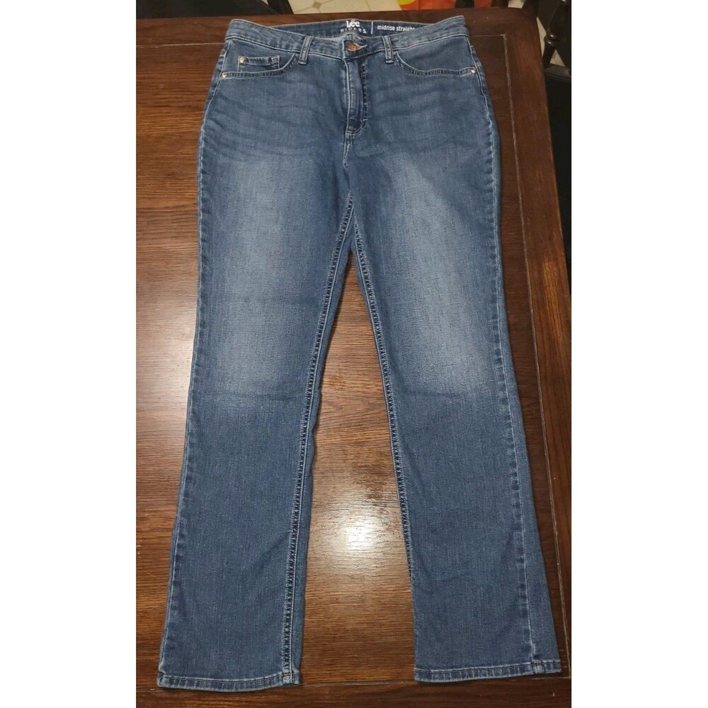 Riders by Lee Midrise Straight Jeans Women Size 12M Stretch Denim